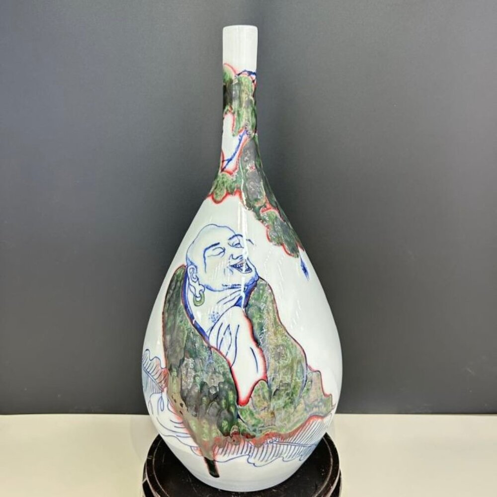 Landscape painting porcelain bottle